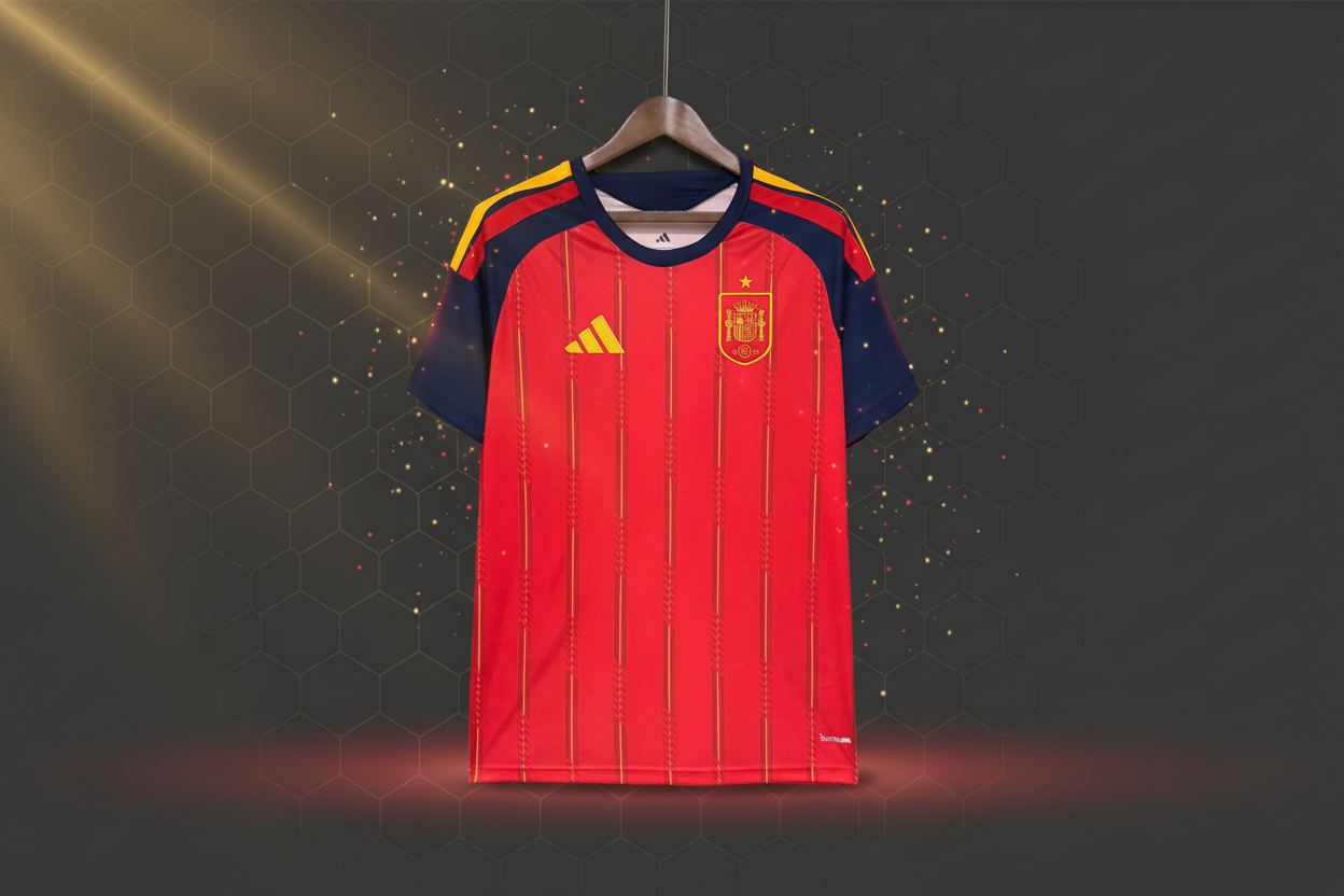 Spain Jersey on Charcoal